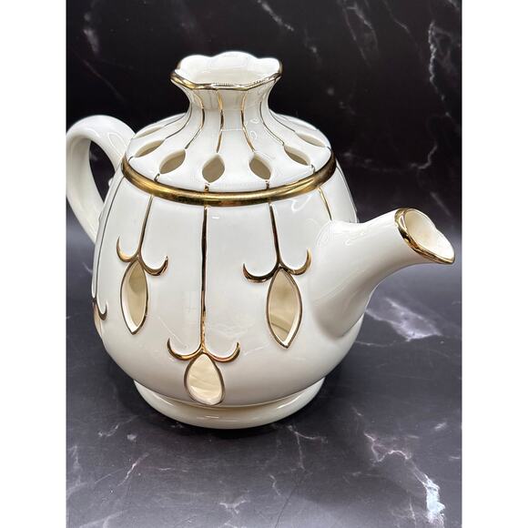 PartyLite ‘Tea For Two’ Votive Candle Holders Teapot & Teacups Set Collectible - Picture 6 of 10